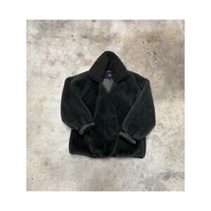 7 For All Mankind Faux Fur Teddy Coat – Sherpa Collar Plush Jacket – Women’s S